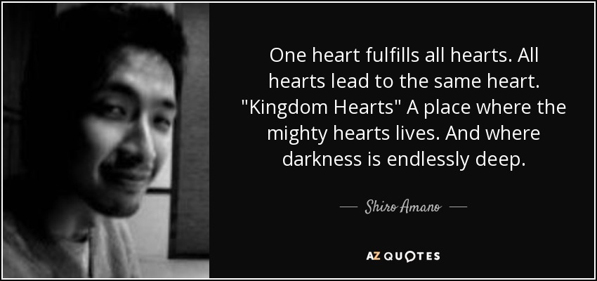 One heart fulfills all hearts. All hearts lead to the same heart. 