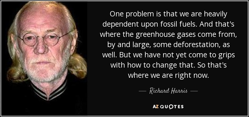 One problem is that we are heavily dependent upon fossil fuels. And that's where the greenhouse gases come from, by and large, some deforestation, as well. But we have not yet come to grips with how to change that. So that's where we are right now. - Richard Harris