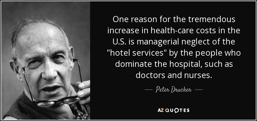 One reason for the tremendous increase in health-care costs in the U.S. is managerial neglect of the 