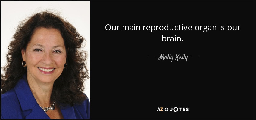 Our main reproductive organ is our brain. - Molly Kelly