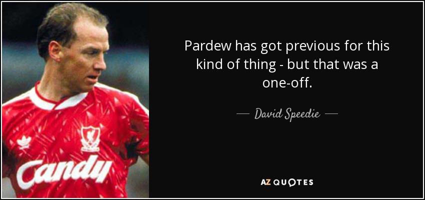 Pardew has got previous for this kind of thing - but that was a one-off. - David Speedie