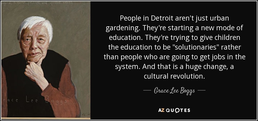 People in Detroit aren't just urban gardening. They're starting a new mode of education. They're trying to give children the education to be 