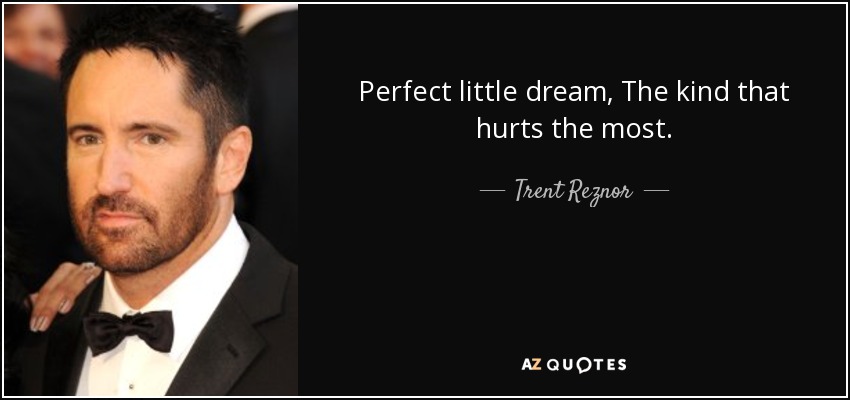 Perfect little dream, The kind that hurts the most. - Trent Reznor