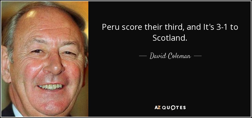 Peru score their third, and It's 3-1 to Scotland. - David Coleman