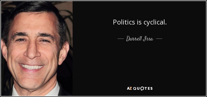 Politics is cyclical. - Darrell Issa