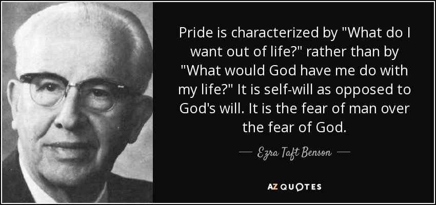 Pride is characterized by 