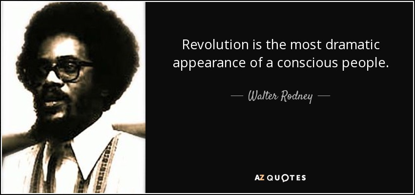 Revolution is the most dramatic appearance of a conscious people. - Walter Rodney