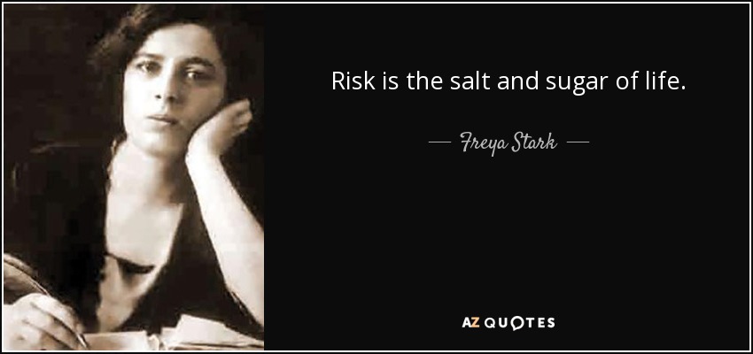 Risk is the salt and sugar of life. - Freya Stark