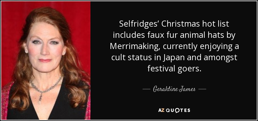 Selfridges’ Christmas hot list includes faux fur animal hats by Merrimaking, currently enjoying a cult status in Japan and amongst festival goers. - Geraldine James