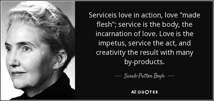 Serviceis love in action, love 