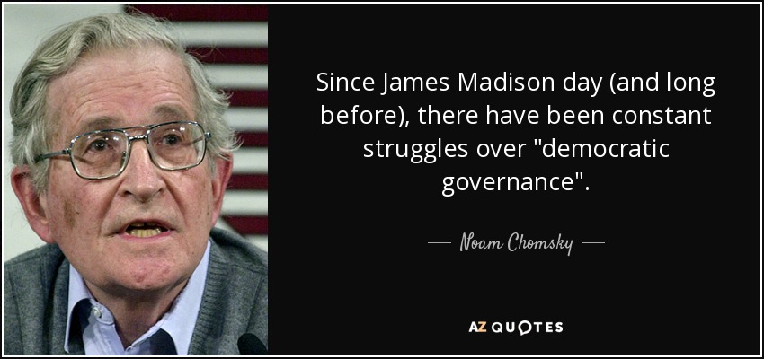 Since James Madison day (and long before), there have been constant struggles over 