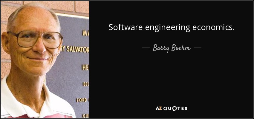 Software engineering economics. - Barry Boehm