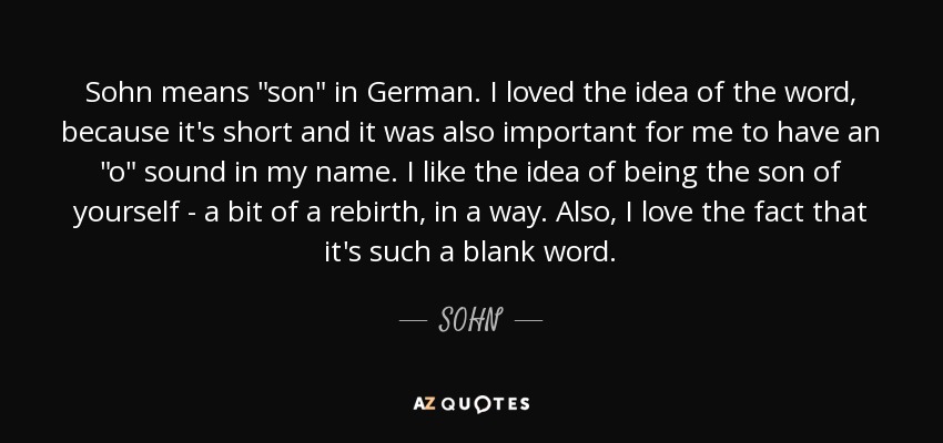 Sohn means 