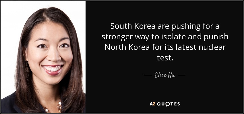 South Korea are pushing for a stronger way to isolate and punish North Korea for its latest nuclear test. - Elise Hu
