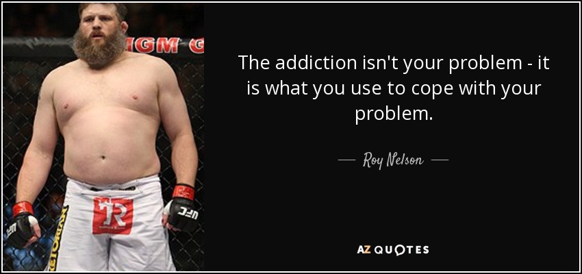 The addiction isn't your problem - it is what you use to cope with your problem. - Roy Nelson