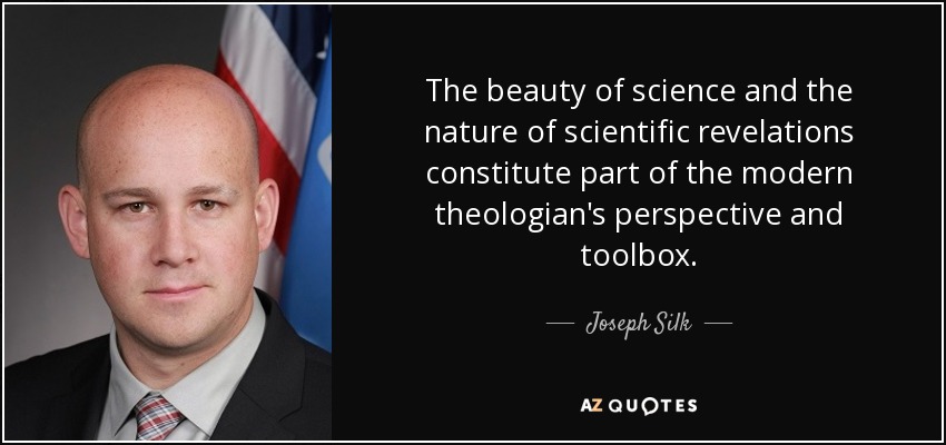 The beauty of science and the nature of scientific revelations constitute part of the modern theologian's perspective and toolbox. - Joseph Silk