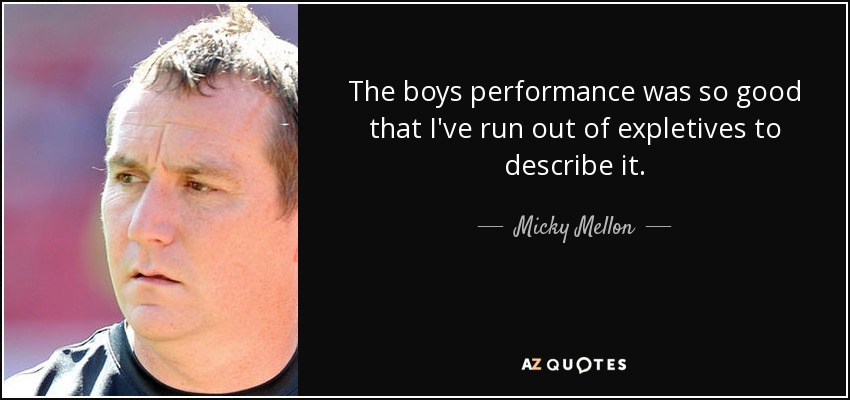 QUOTES BY MICKY MELLON | A-Z Quotes