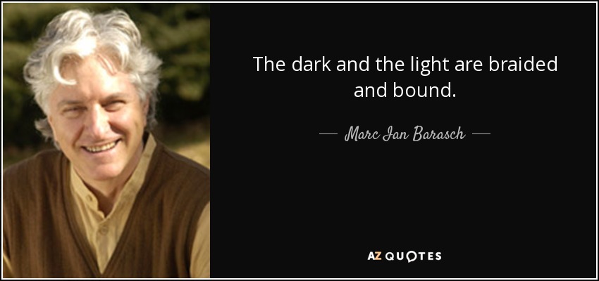 The dark and the light are braided and bound. - Marc Ian Barasch