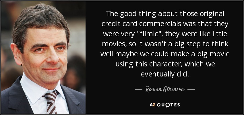 The good thing about those original credit card commercials was that they were very 