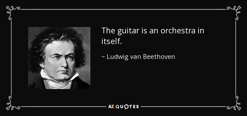 The guitar is an orchestra in itself. - Ludwig van Beethoven