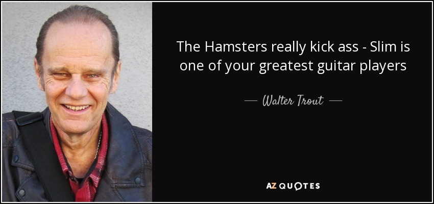 The Hamsters really kick ass - Slim is one of your greatest guitar players - Walter Trout