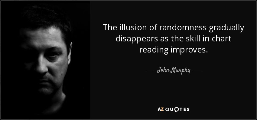 The illusion of randomness gradually disappears as the skill in chart reading improves. - John Murphy