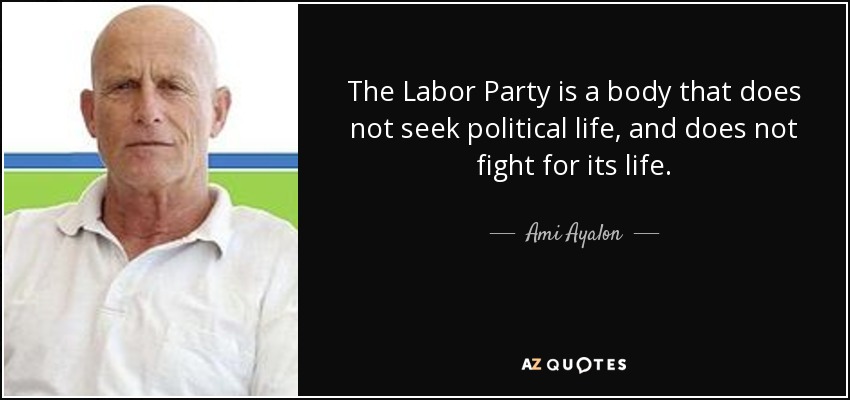 The Labor Party is a body that does not seek political life, and does not fight for its life. - Ami Ayalon