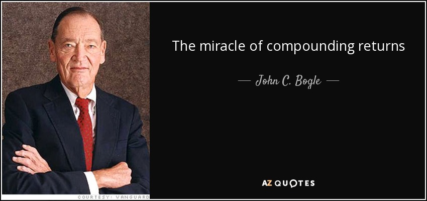 The miracle of compounding returns has been overwhelmed by the tyranny of compounding costs. - John C. Bogle