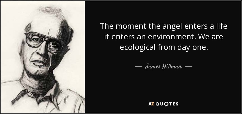 The moment the angel enters a life it enters an environment. We are ecological from day one. - James Hillman