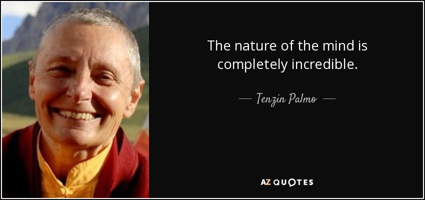 The nature of the mind is completely incredible. - Tenzin Palmo