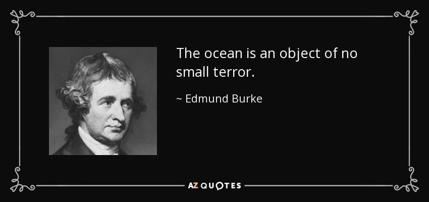 The ocean is an object of no small terror. - Edmund Burke