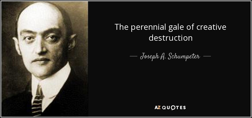 The perennial gale of creative destruction - Joseph A. Schumpeter