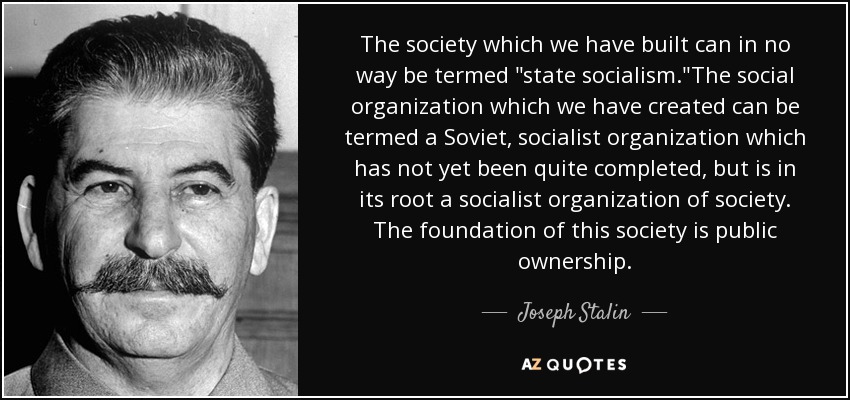 The society which we have built can in no way be termed 