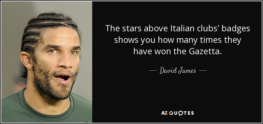 The stars above Italian clubs' badges shows you how many times they have won the Gazetta. - David James