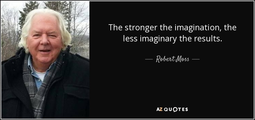 The stronger the imagination, the less imaginary the results. - Robert Moss
