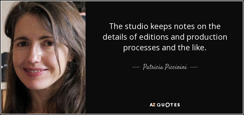 The studio keeps notes on the details of editions and production processes and the like. - Patricia Piccinini