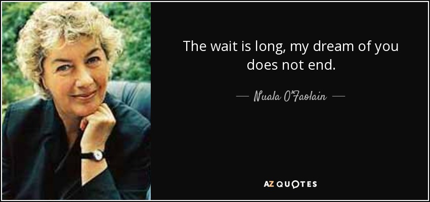 The wait is long, my dream of you does not end. - Nuala O'Faolain