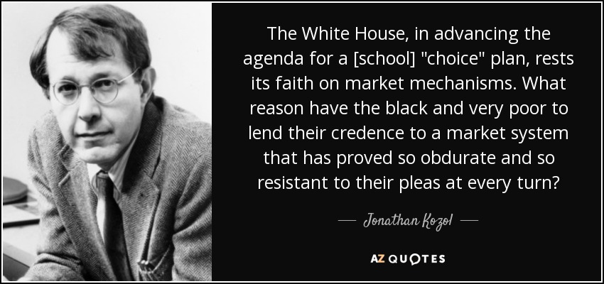 The White House, in advancing the agenda for a [school] 