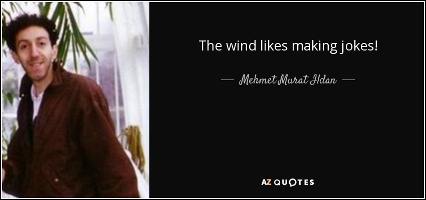 The wind likes making jokes! - Mehmet Murat Ildan