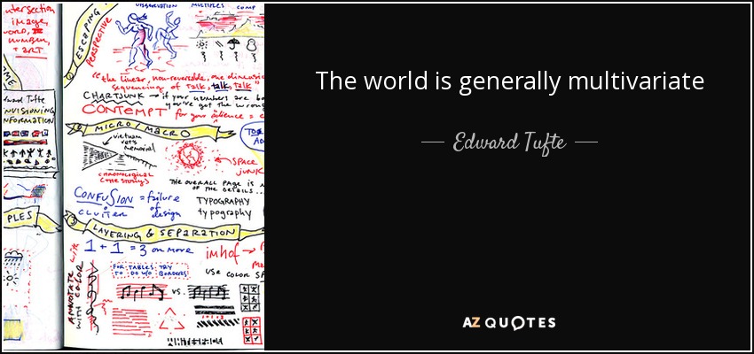 The world is generally multivariate - Edward Tufte
