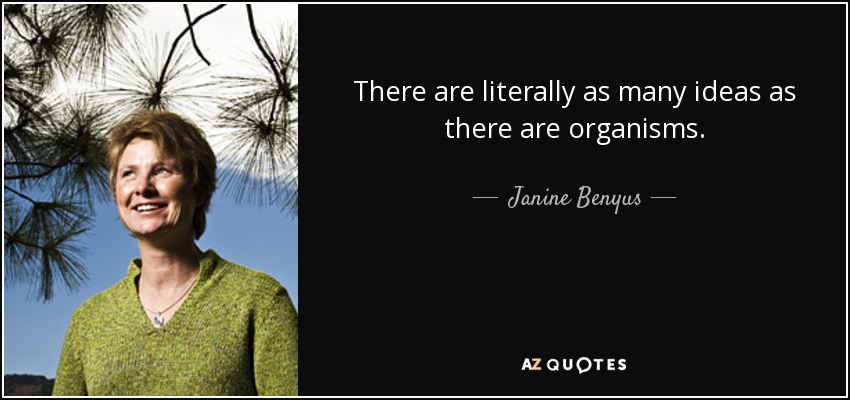 There are literally as many ideas as there are organisms. - Janine Benyus