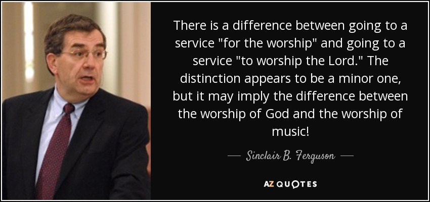 There is a difference between going to a service 