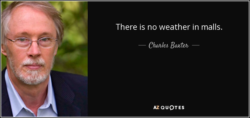 There is no weather in malls. - Charles Baxter