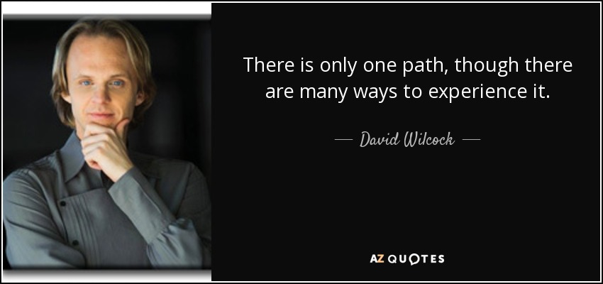 There is only one path, though there are many ways to experience it. - David Wilcock