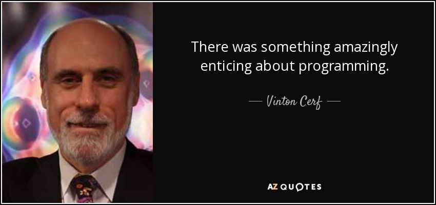 There was something amazingly enticing about programming. - Vinton Cerf