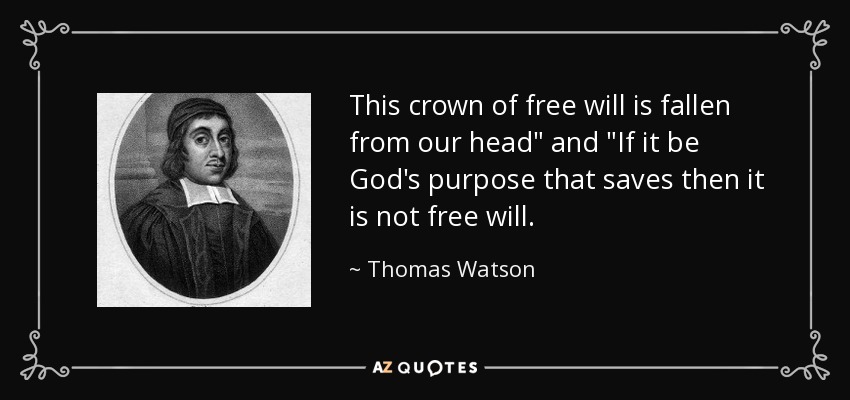 This crown of free will is fallen from our head