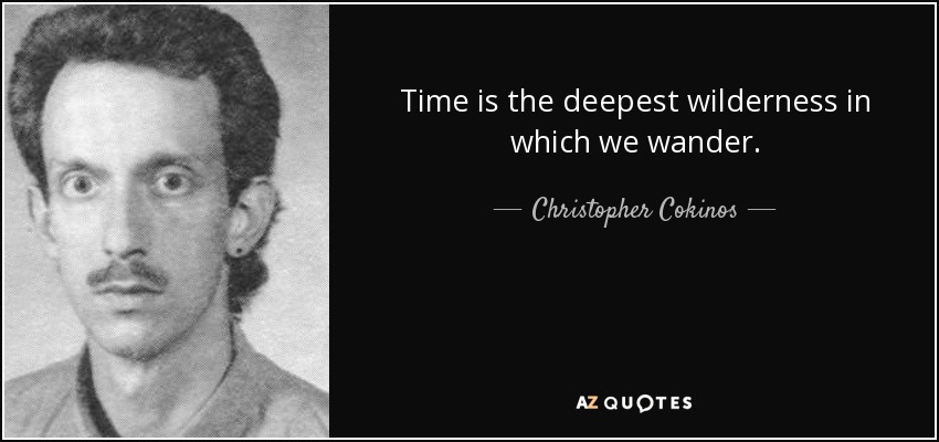 Time is the deepest wilderness in which we wander. - Christopher Cokinos