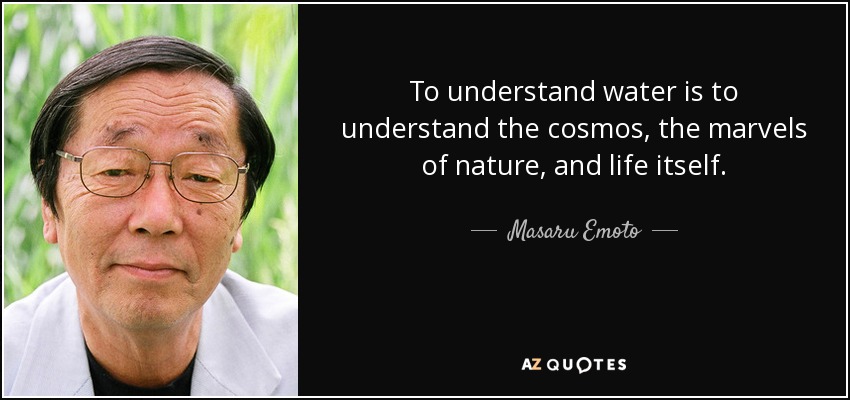 To understand water is to understand the cosmos, the marvels of nature, and life itself. - Masaru Emoto