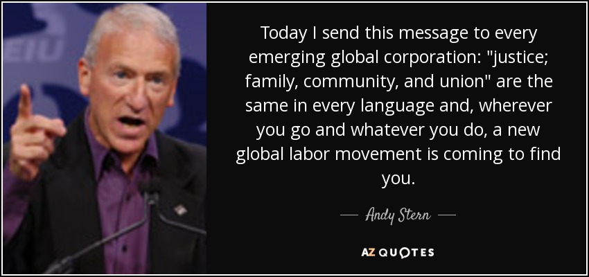 Today I send this message to every emerging global corporation: 