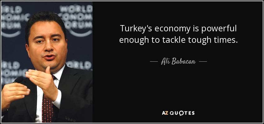 Turkey's economy is powerful enough to tackle tough times. - Ali Babacan